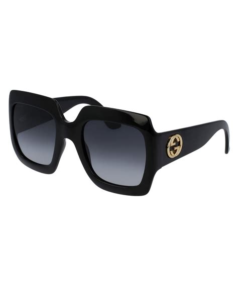 black oversized gucci sunglasses|gucci large square frame sunglasses.